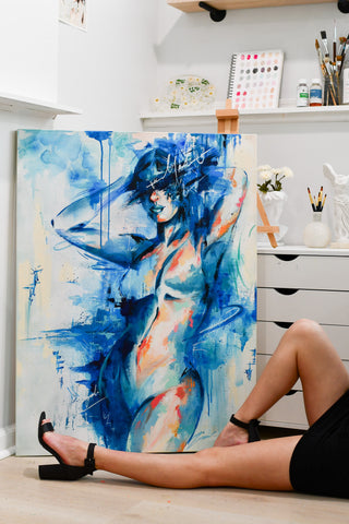 "A Solo Silhouette" Original Oil Painting