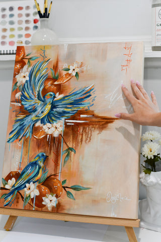 "Orange Season" Original Oil Painting