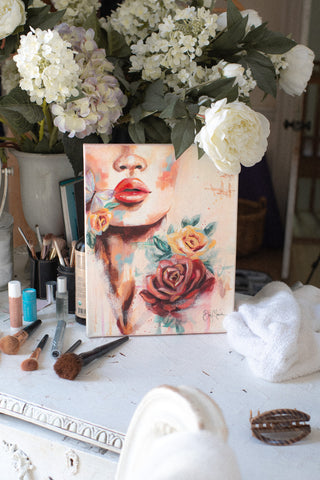 "Lip Gloss" Original Oil Painting