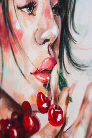 "Sweet As Cherries" Original Oil Painting