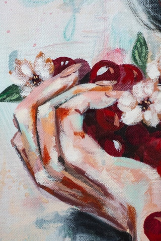 "Sweet As Cherries" Original Oil Painting