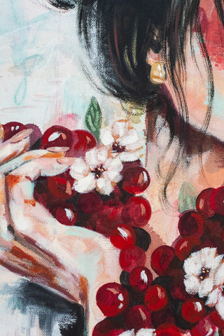 "Sweet As Cherries" Original Oil Painting