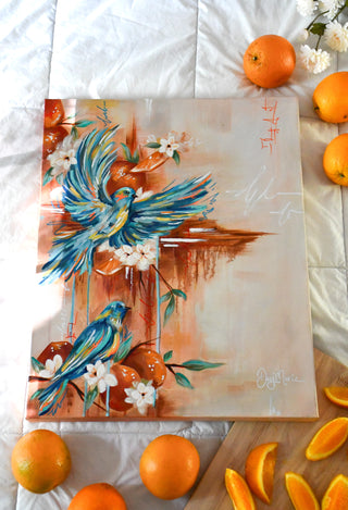 "Orange Season" Original Oil Painting