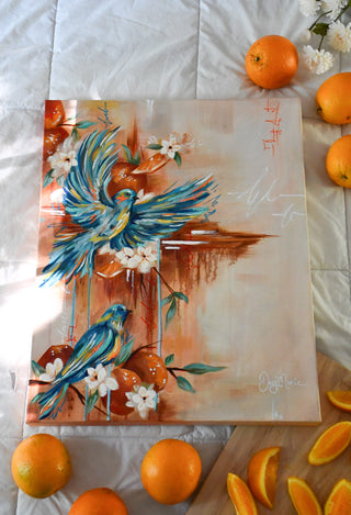 "Orange Season" Original Oil Painting