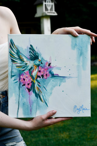 "Bird study - #3" Original Oil Painting