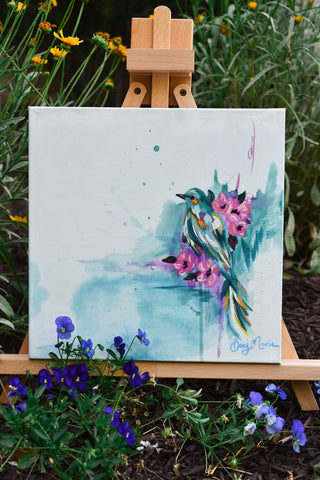 "Bird study - #1" Original Oil Painting