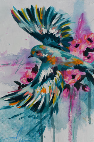 "Bird study - #4" Original Oil Painting